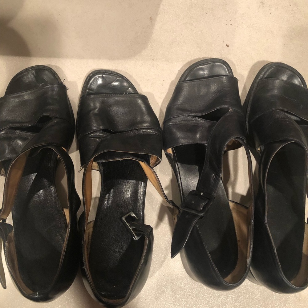 Two Pairs Of Peter Kaiser Leather Sandals - image 1